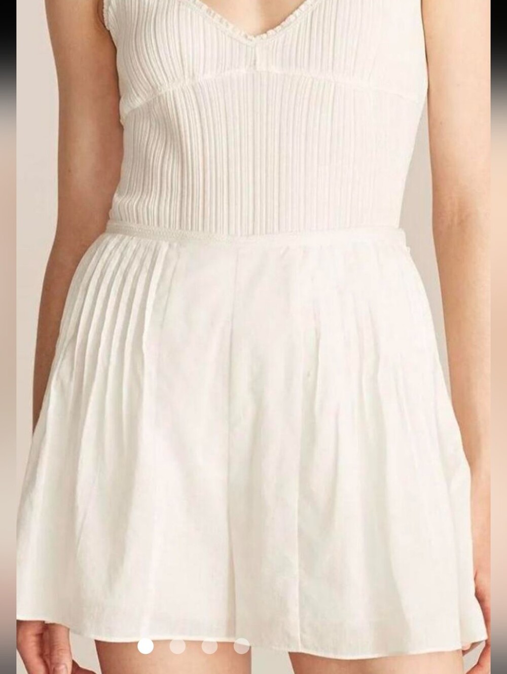 Rebecca Taylor White Pleated Voile Short
